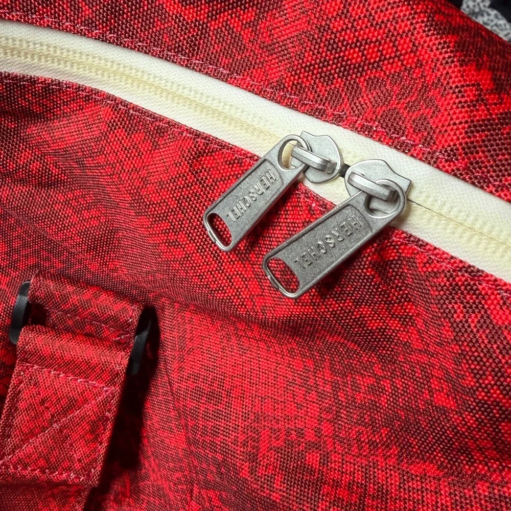 Herschel Red Snakeprint Duffle Bag - Picture 10 of 11